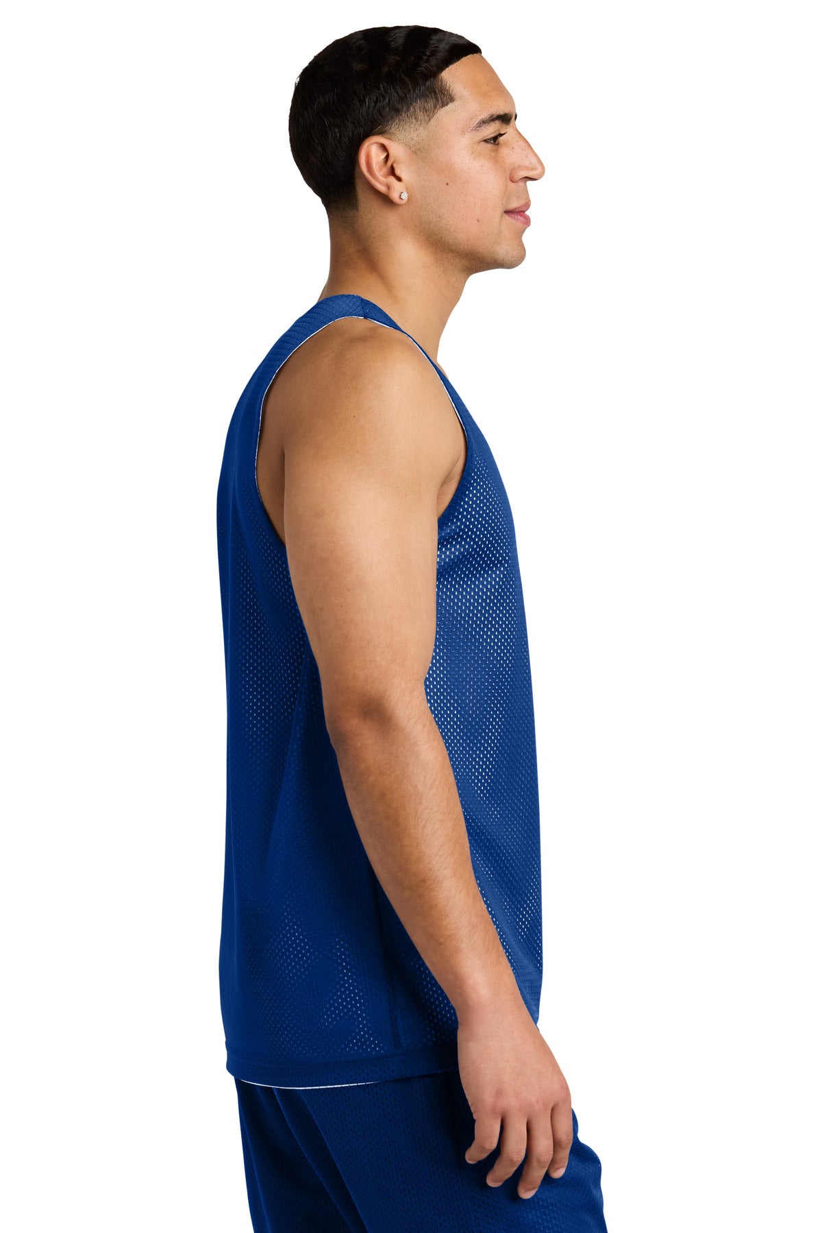 TRy/White Sport-Tek PosiCharge Reversible Mesh Tank ST5000