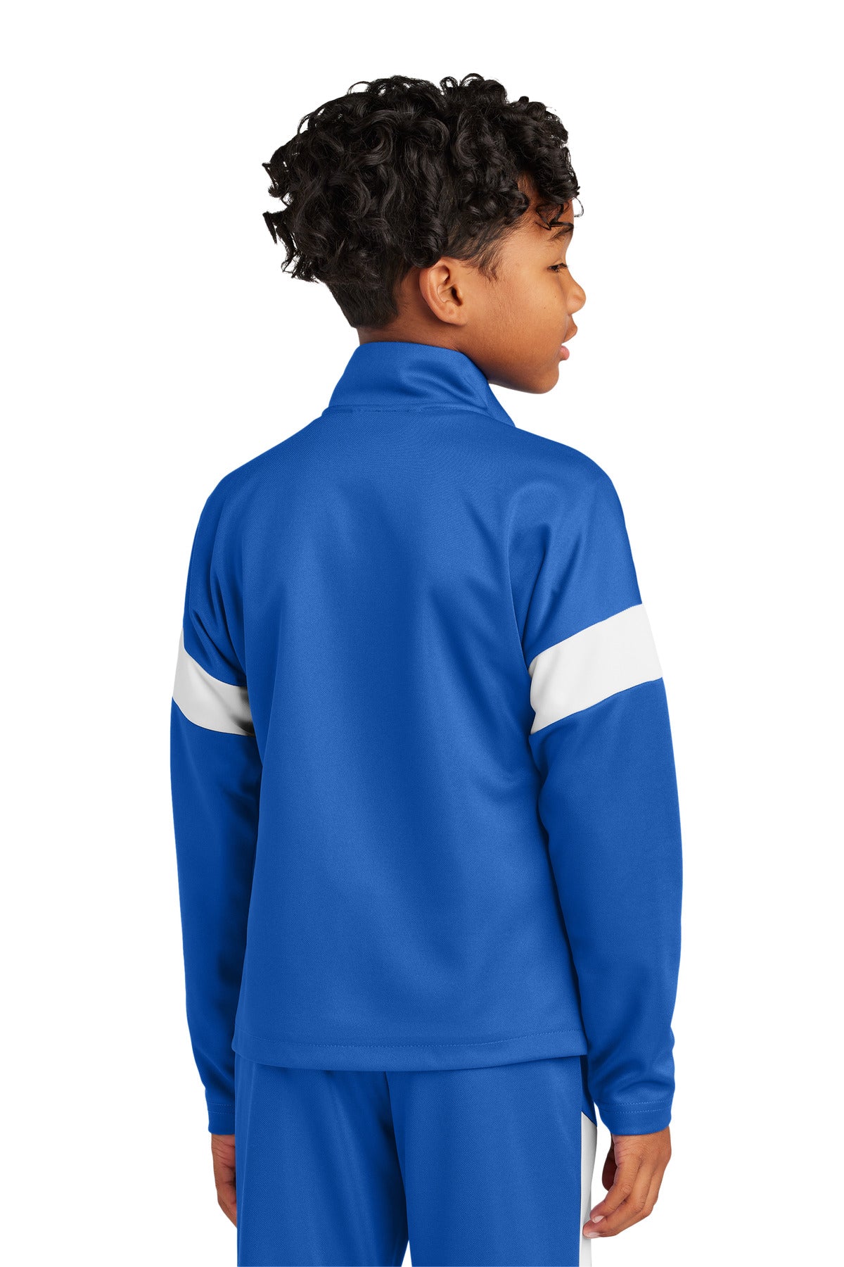 TRy/White Sport-Tek Youth Travel Full-Zip Jacket YST800