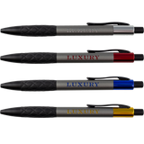 Blue Twilightlux 2 Tone Metal Pen with Rubber Grip