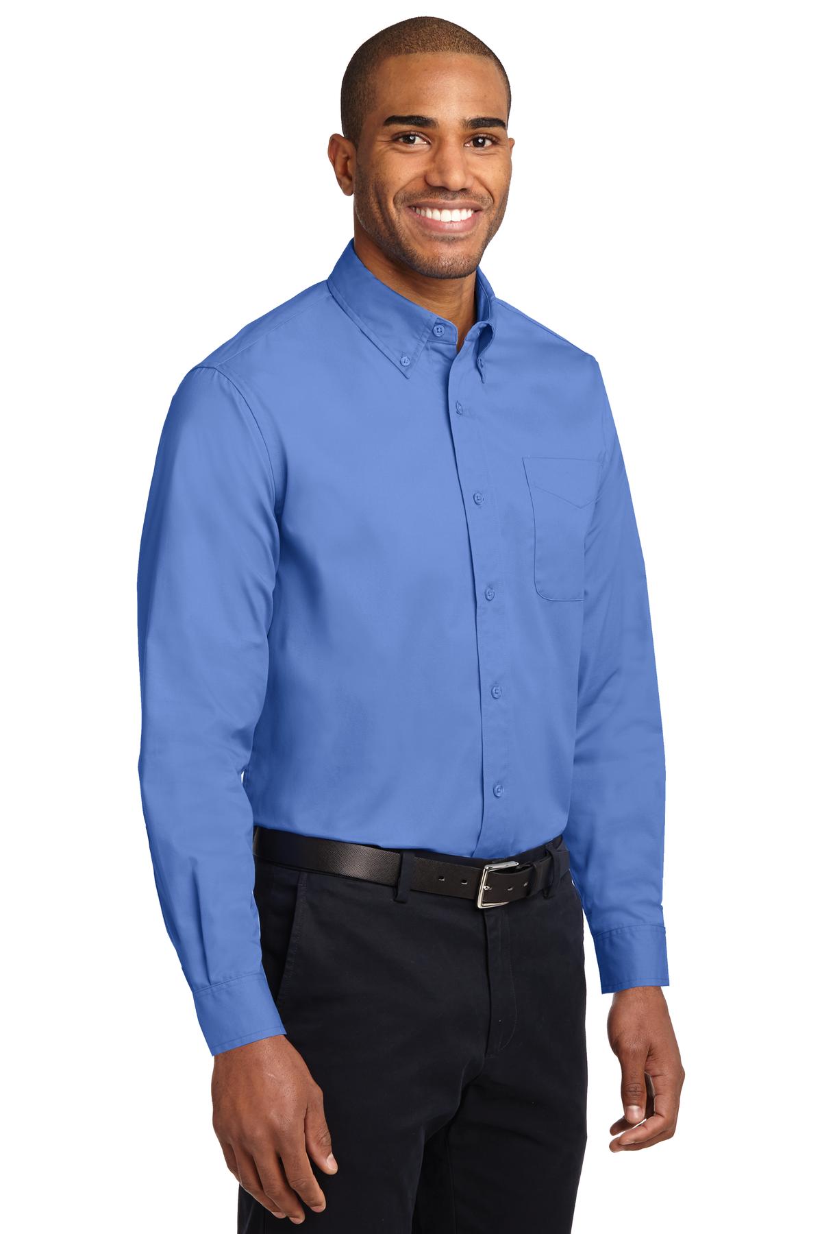 Ultramarne Blu Port Authority Extended Size Long Sleeve Easy Care Shirt S608ES