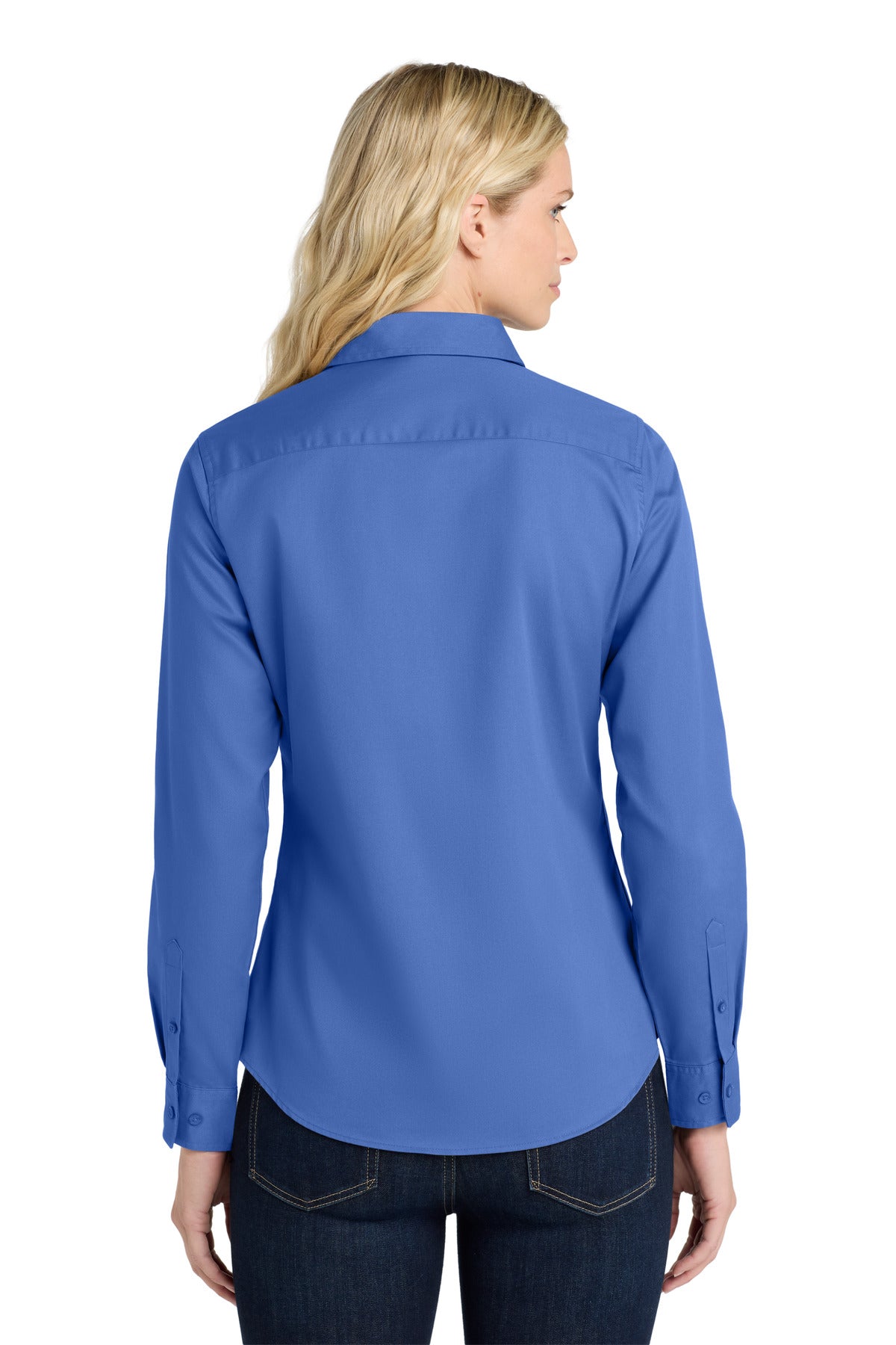 Ultramarne Blu Port Authority Women's Long Sleeve Easy Care Shirt. L608