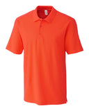 Front View of Blood Orange Clique Addison All Cotton Pique Short Sleeve Mens Polo - XS