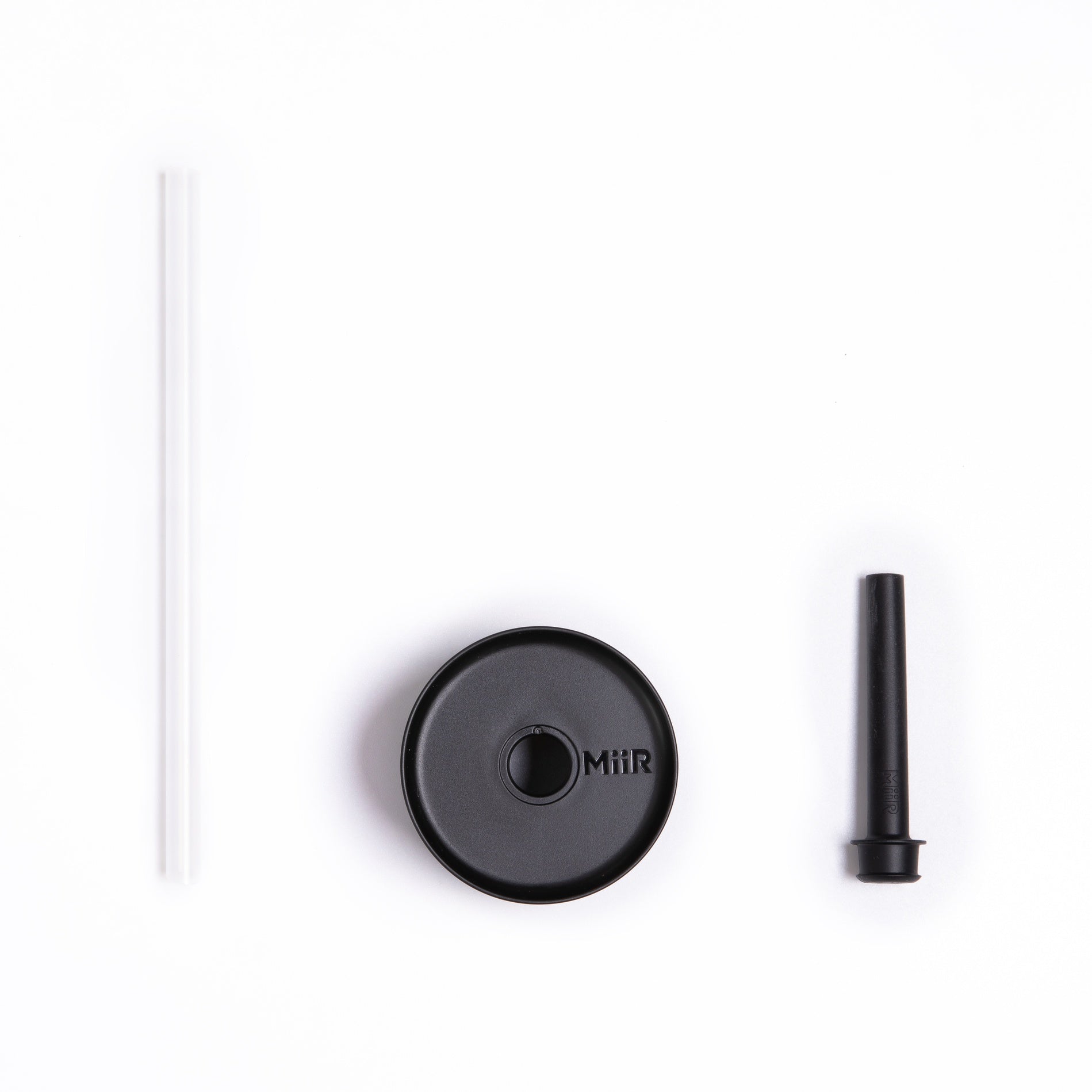 Black Powder MiiR® Sipper Straw Bottle - 16 Oz.