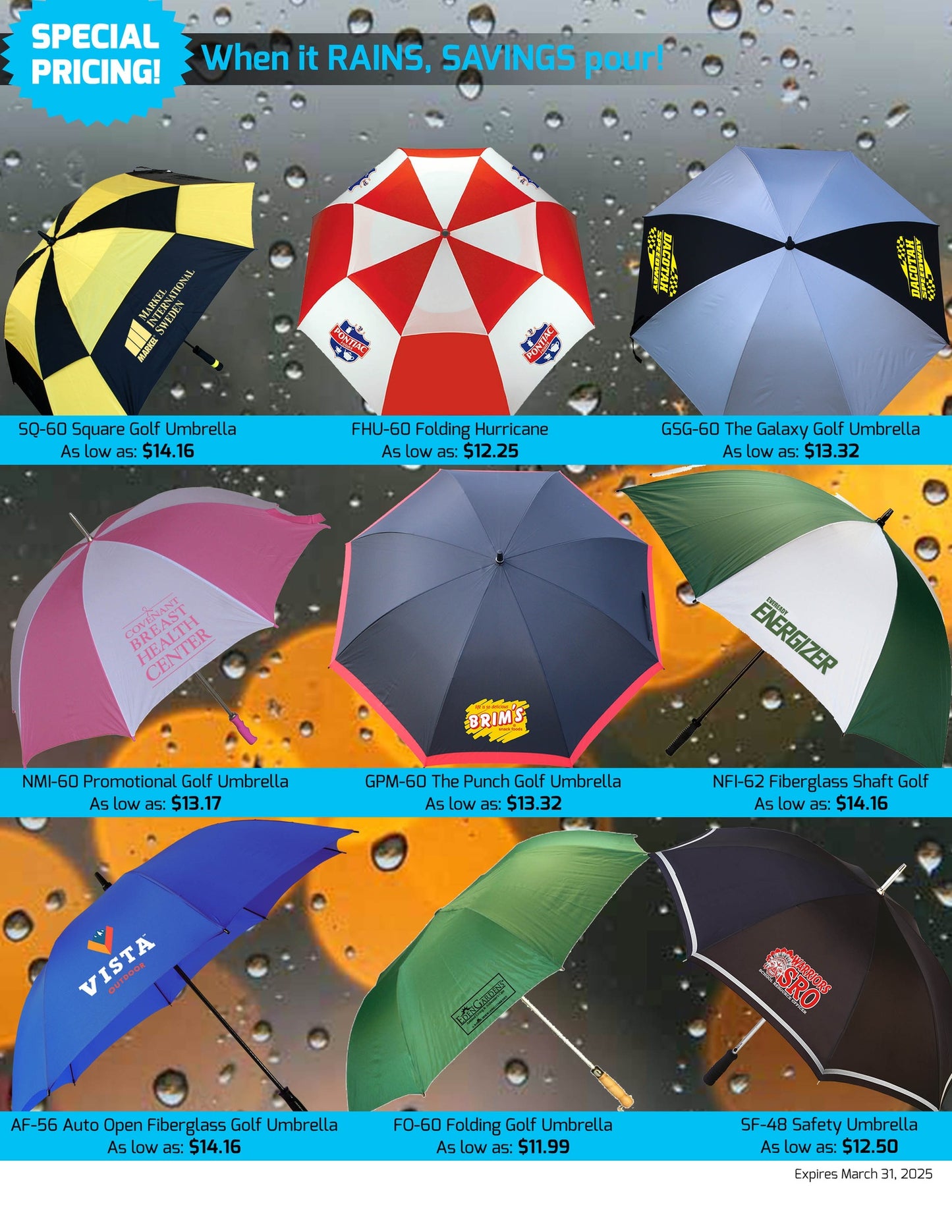 Auto Open Fiberglass Golf Umbrella
