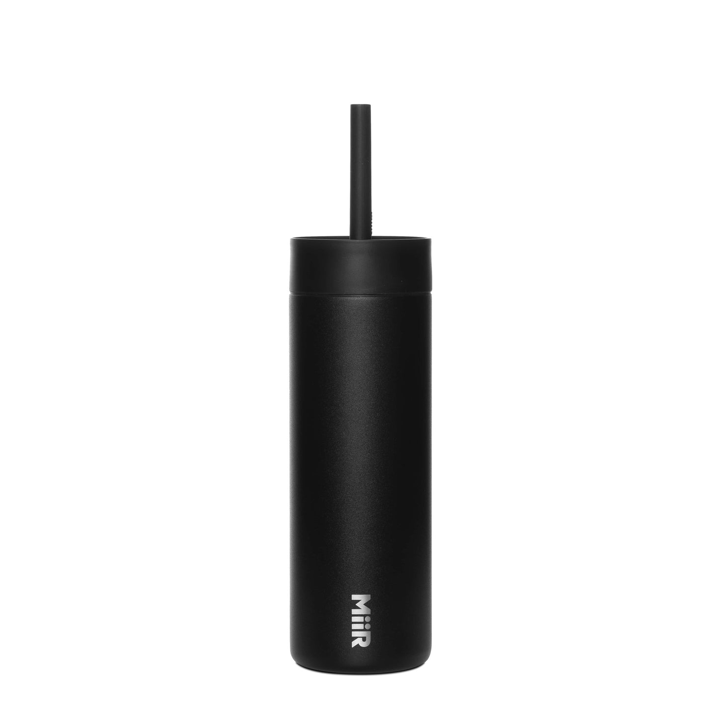 Black Powder MiiR® Sipper Straw Bottle - 16 Oz.