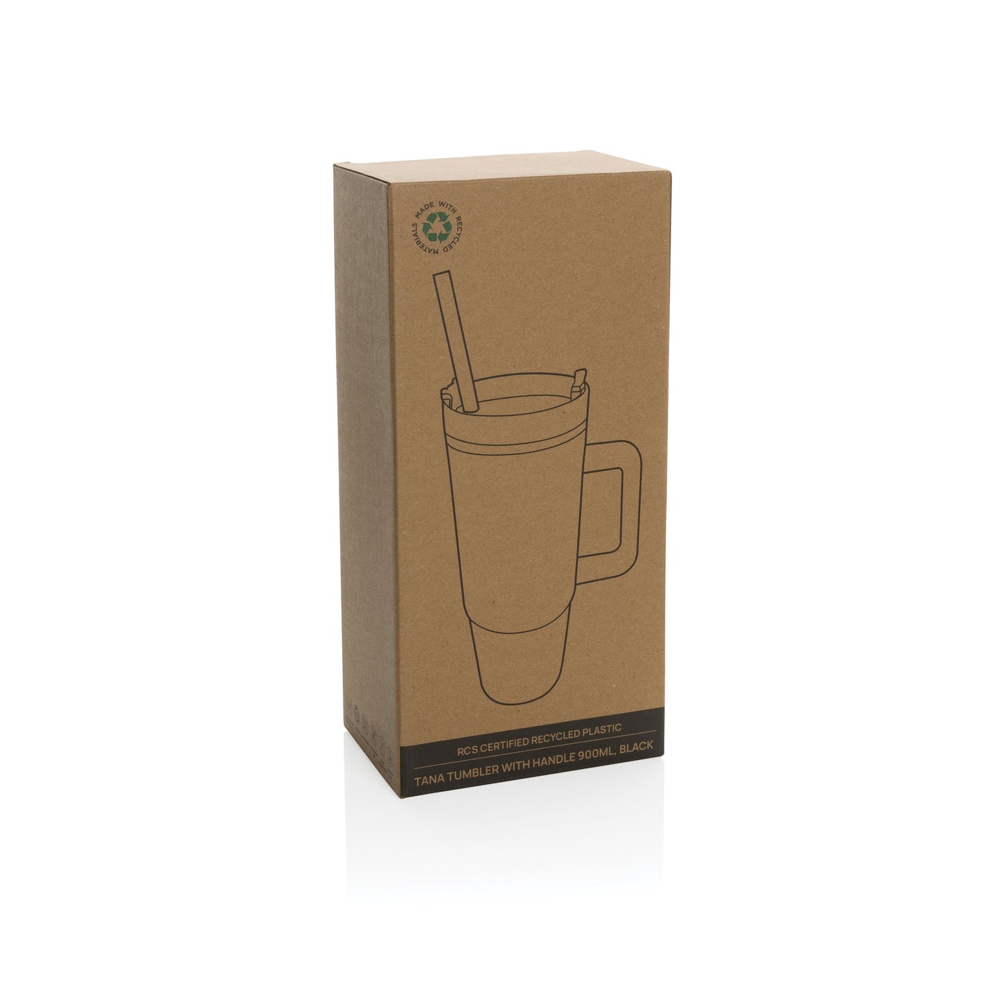 Black Tana RCS Plastic Tumbler with Handle 900ML
