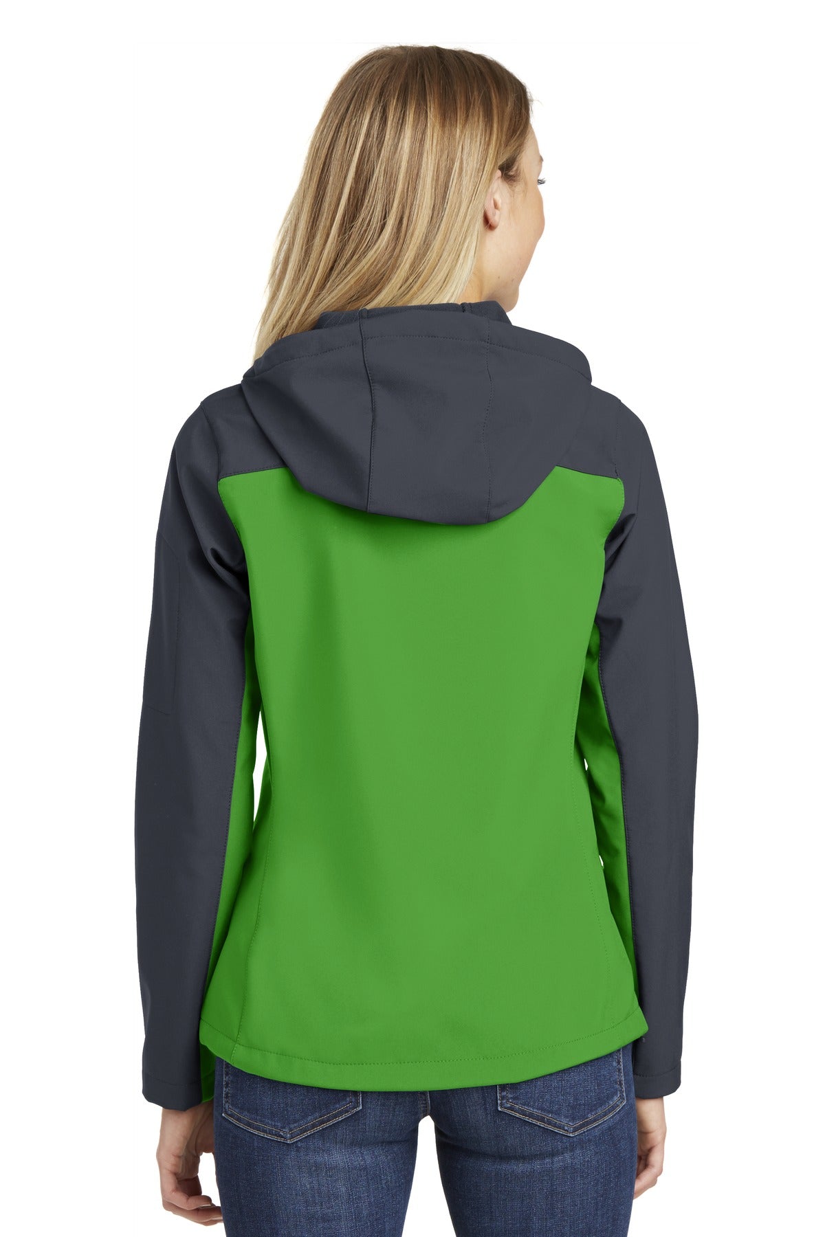 Vine Gn/Bat Gy Port Authority Women's Hooded Core Soft Shell Jacket. L335