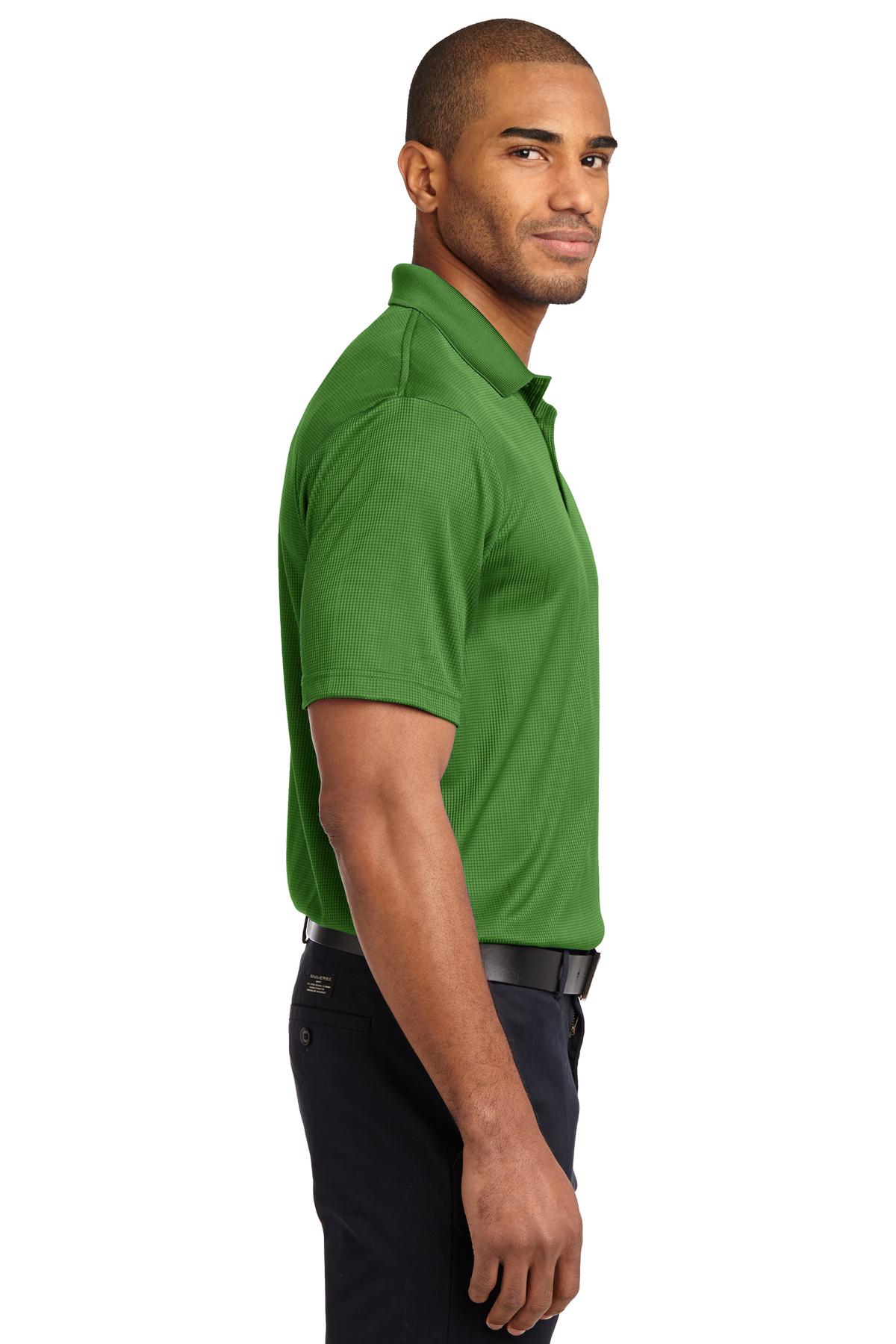 Vine Green Port Authority Performance Fine Jacquard Polo. K528