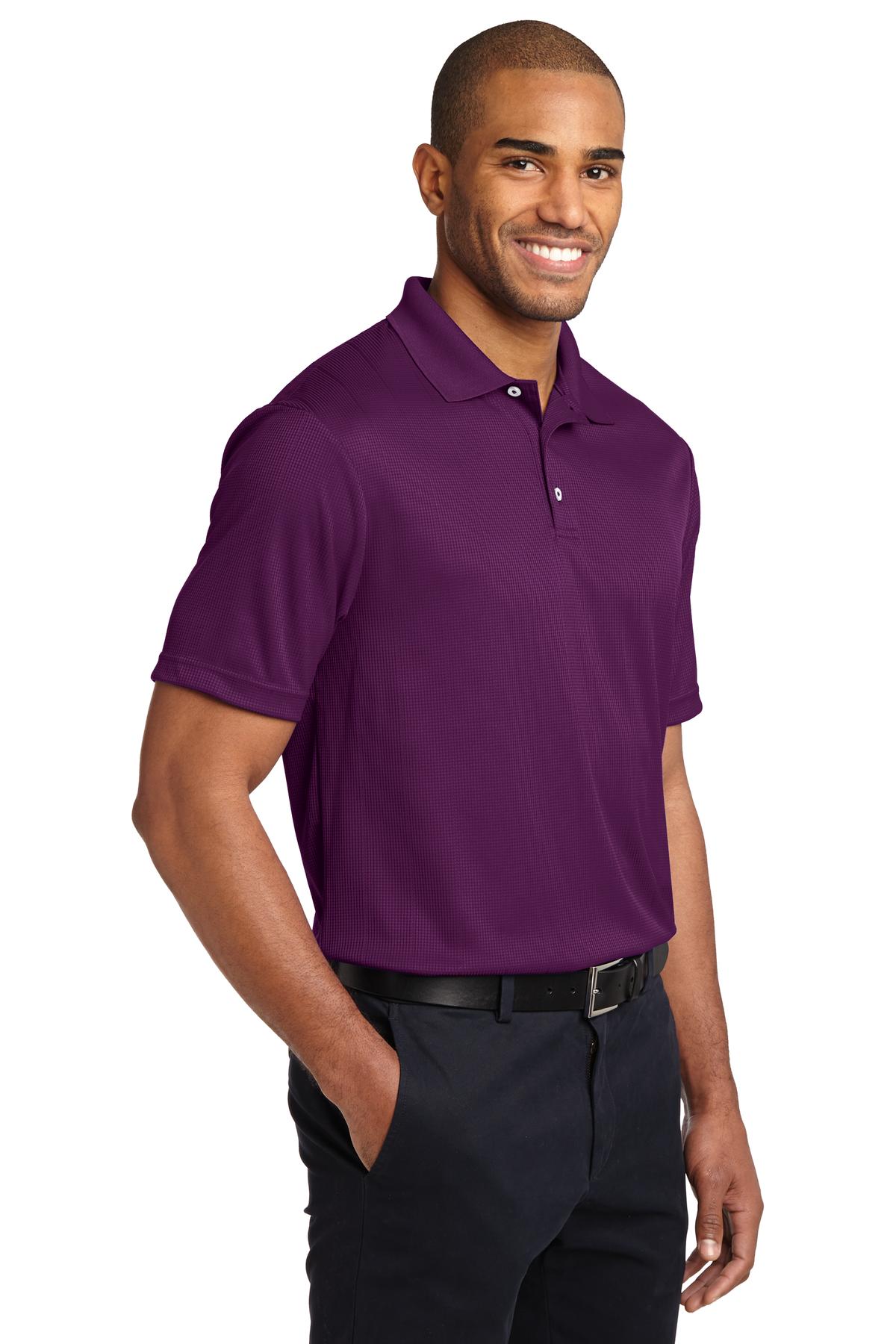 Violet Purple Port Authority Performance Fine Jacquard Polo. K528