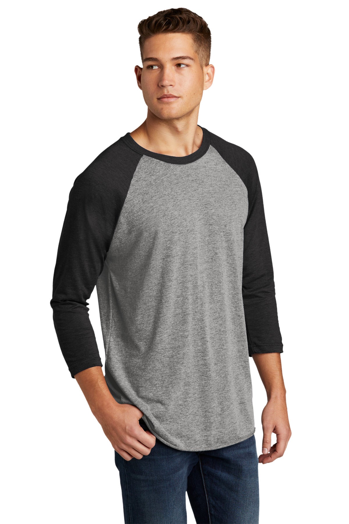 VtgB/PrmHt Next Level Apparel Adult Tri-Blend 3/4-Sleeve Raglan Tee. NL6051