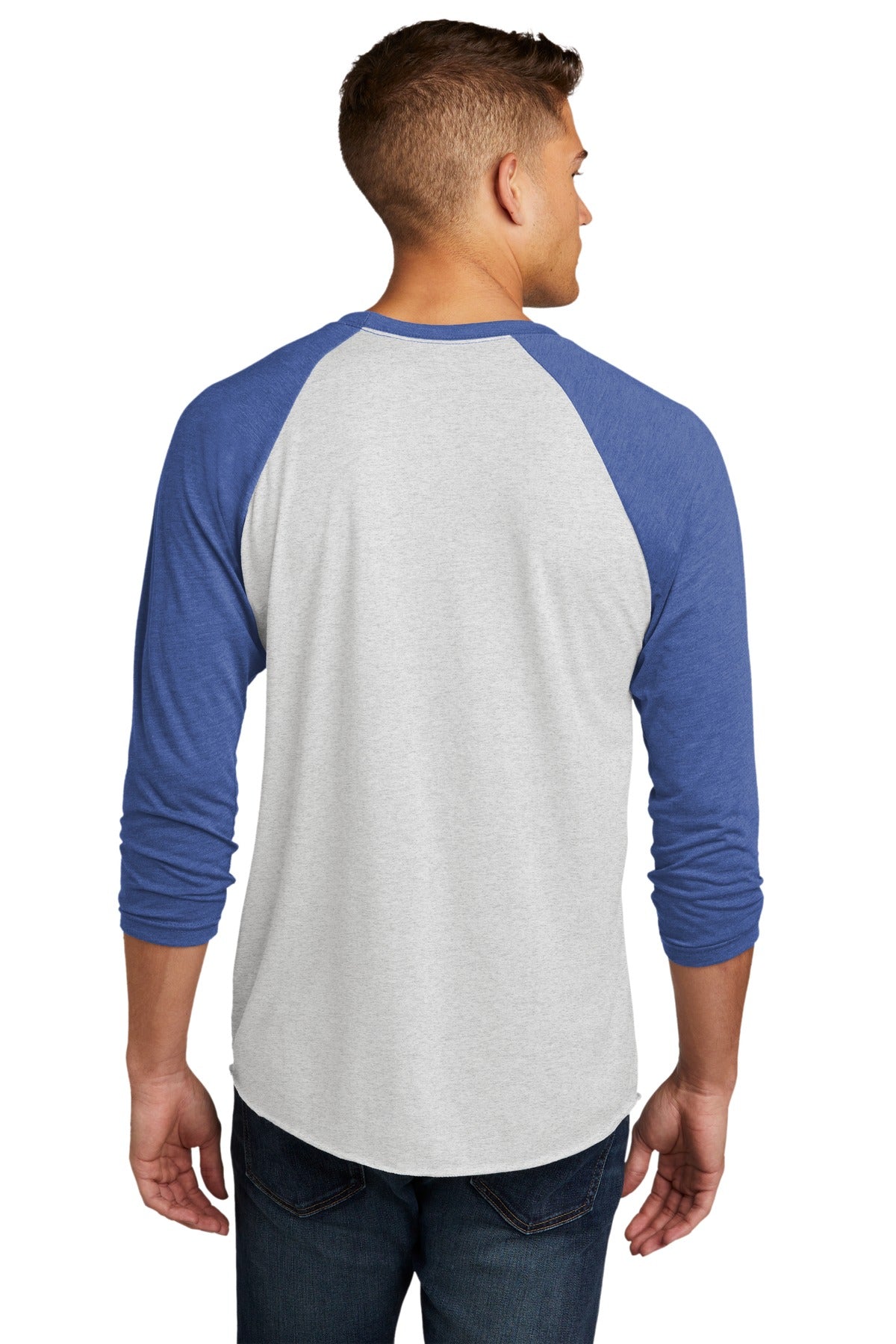 VtgRy/HtWh Next Level Apparel Adult Tri-Blend 3/4-Sleeve Raglan Tee. NL6051