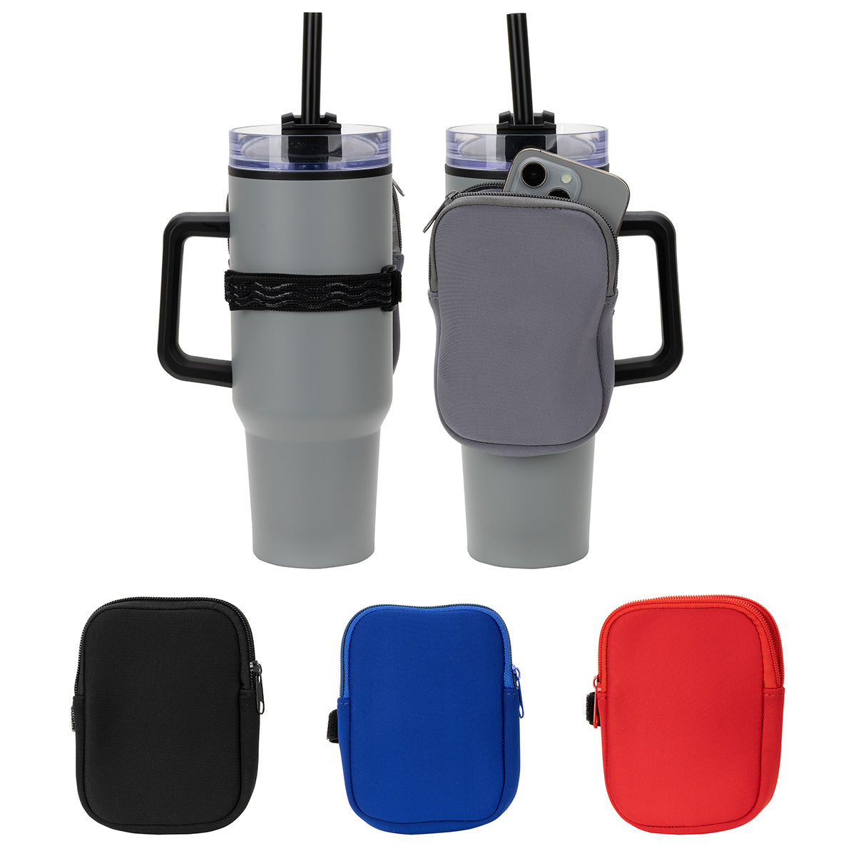 Black Cup Cadet Zippered Pouch