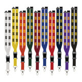 Maverick 1" Polyester Lanyard w/ Slide Buckle Release, Silver Metal Oval & Convenience Release