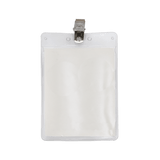 3" x 4" Blank Vertical Vinyl Pouch with Bulldog Clip