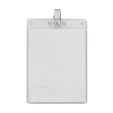 4" x 6" Blank Large Vertical Vinyl Pouch with Bulldog Clip