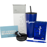 Welcome Gift Set with Dual-Lid Tumbler, Stone Paper Notebook & Soft-Touch Pen