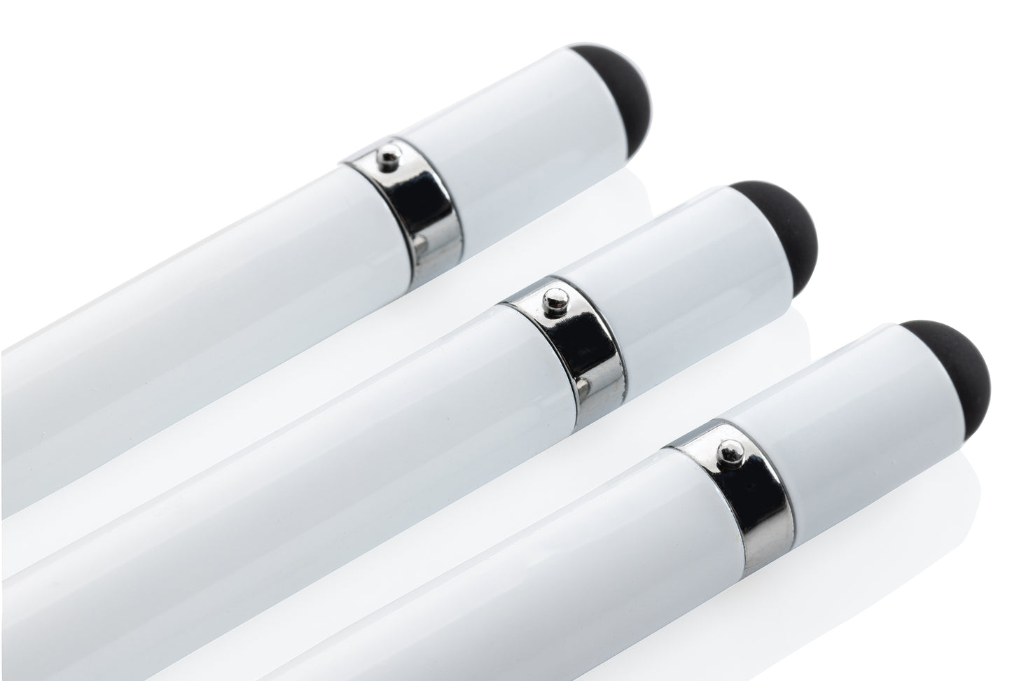 White Aluminum Inkless Pen with Eraser plain