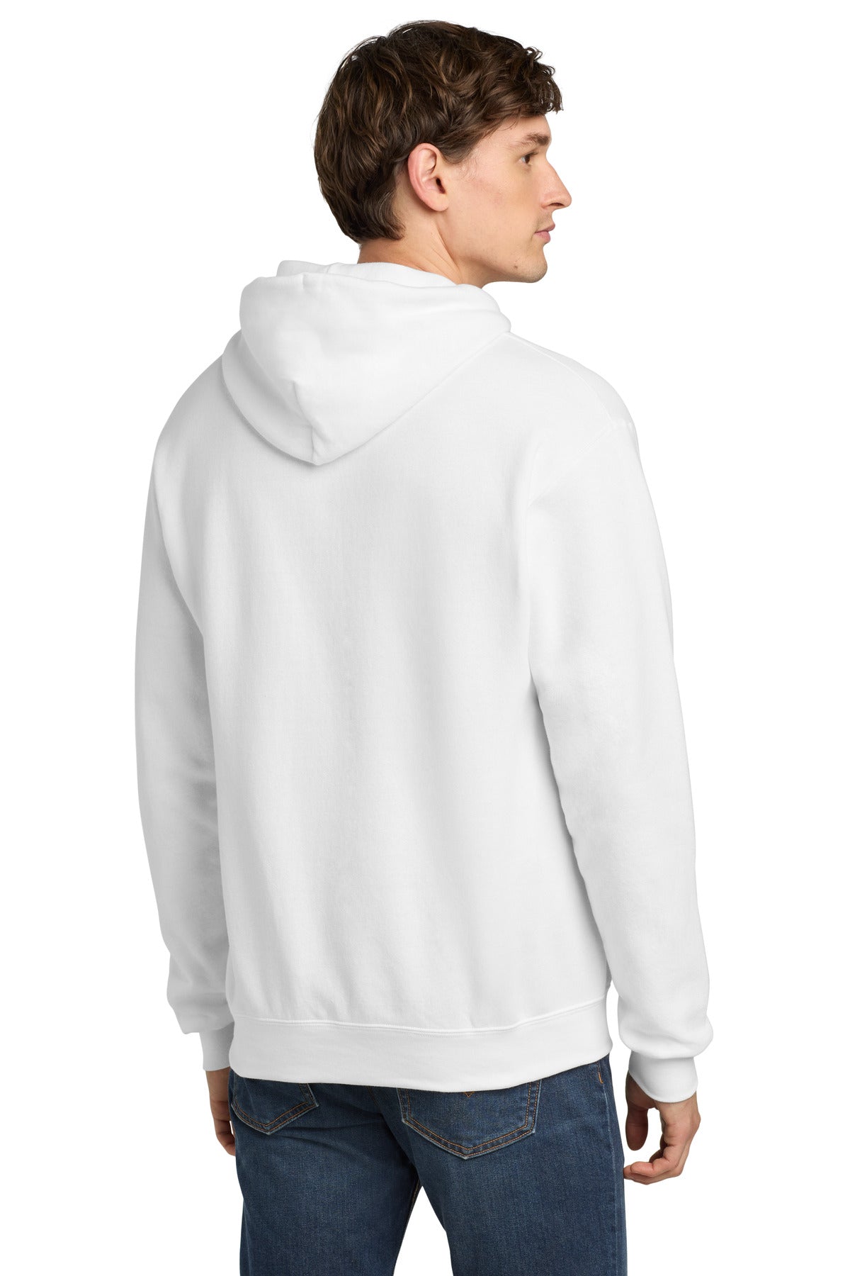 White Champion Powerblend Pullover Hoodie. S700