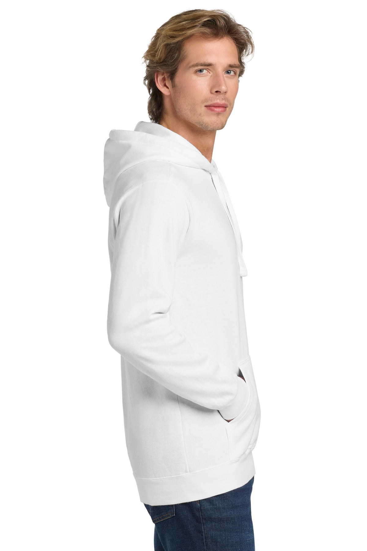 White COMFORT COLORS Ring Spun Hooded Sweatshirt. 1567