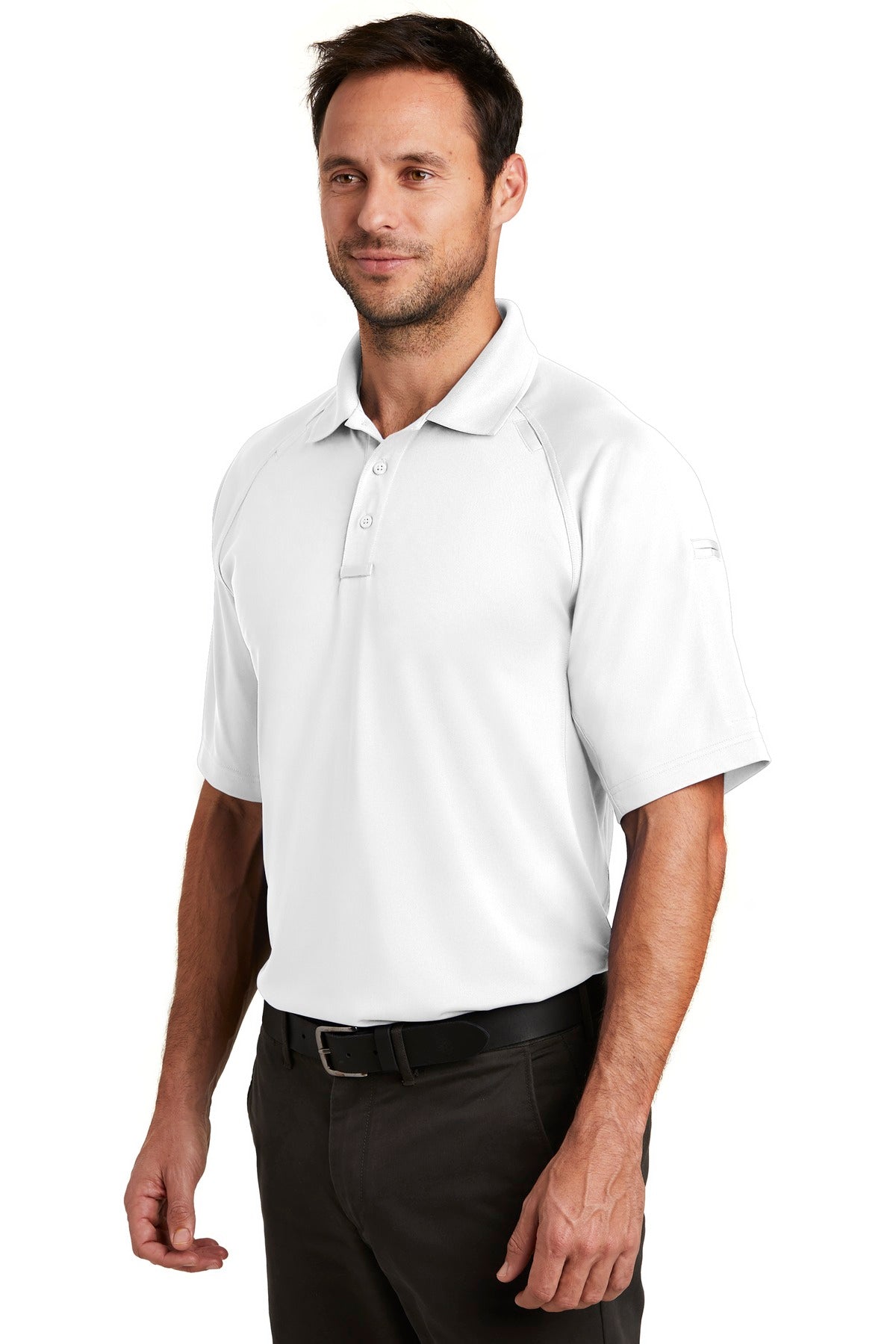 White CornerStone Select Lightweight Snag-Proof Tactical Polo. CS420