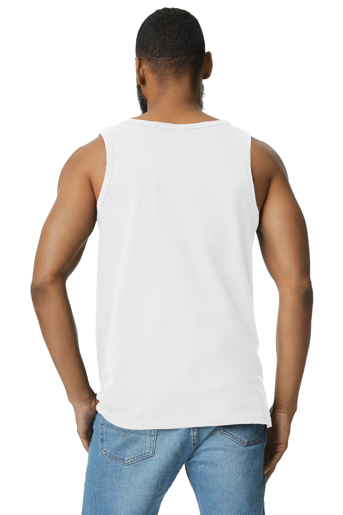 White Gildan Softstyle Tank Top 64200