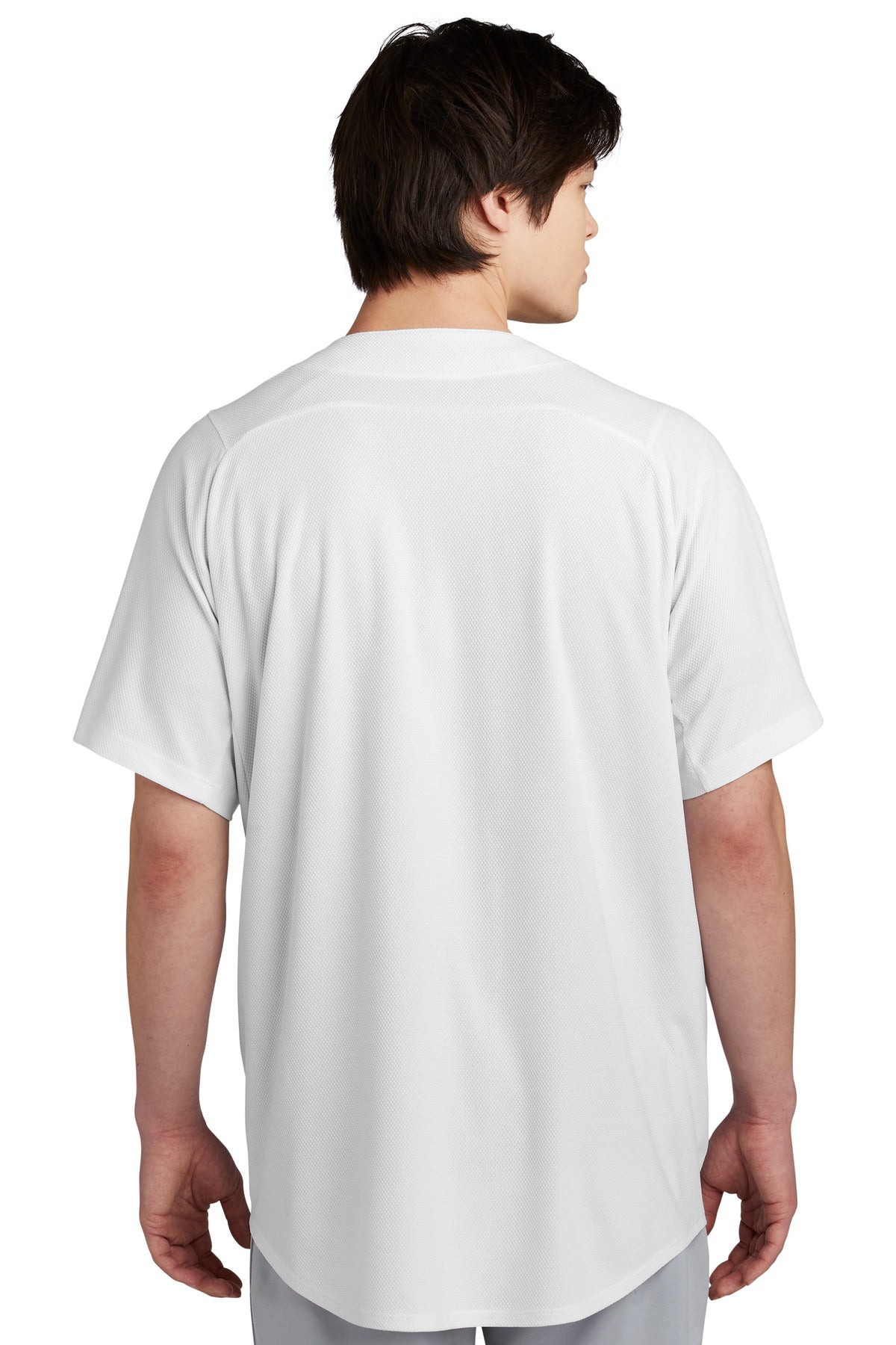 White New Era Diamond Era Full-Button Jersey. NEA220
