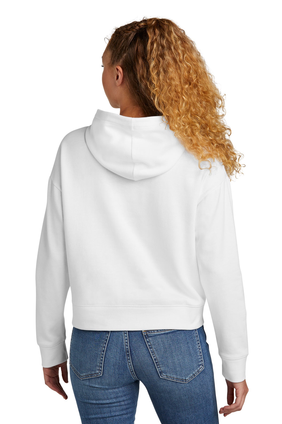 White New Era Women's Comeback Fleece Pullover Hoodie LNEA550