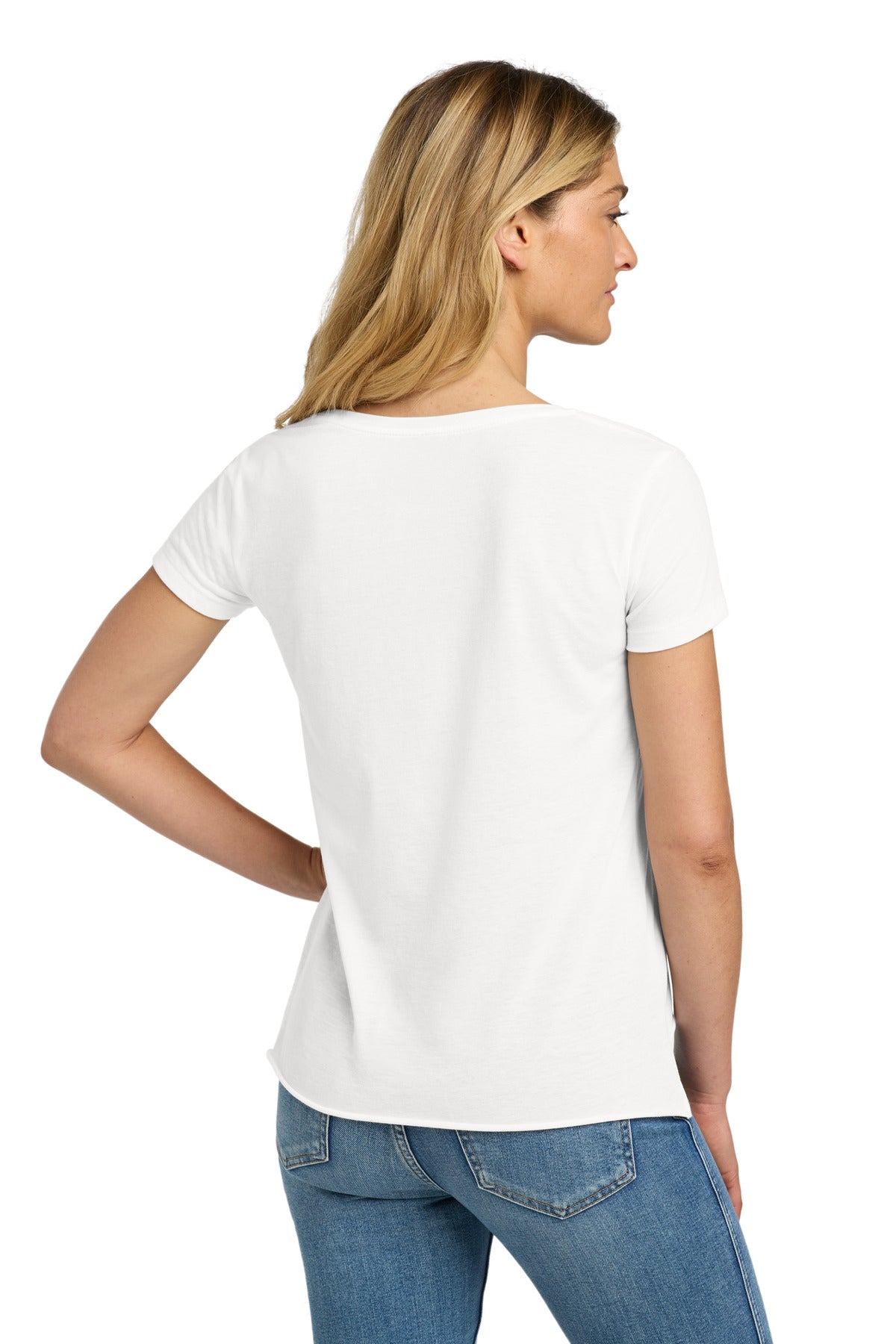 White Next Level Apparel Women's Festival Scoop Neck Tee. NL5030