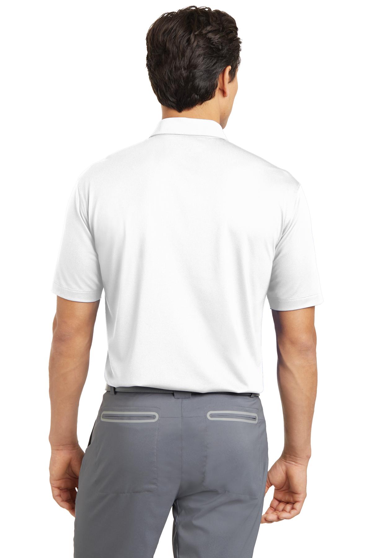 White Nike Dri-FIT Vertical Mesh Polo. 637167