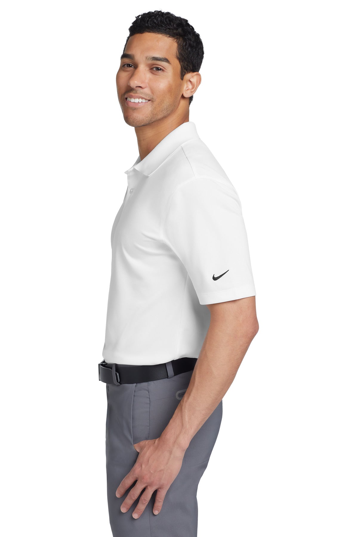 White Nike Tech Basic Dri-FIT Polo. 203690