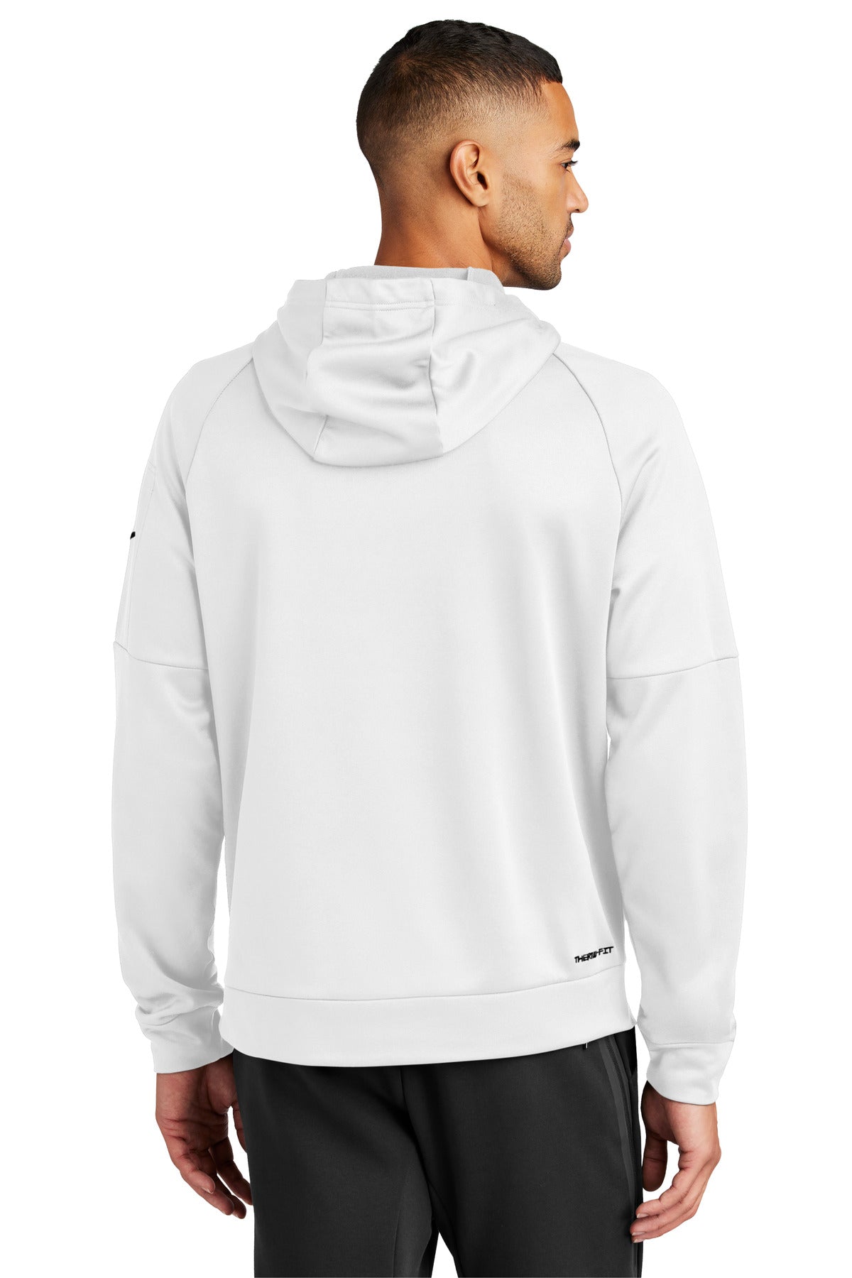 White Nike Therma-FIT Pocket Pullover Fleece Hoodie NKFD9735