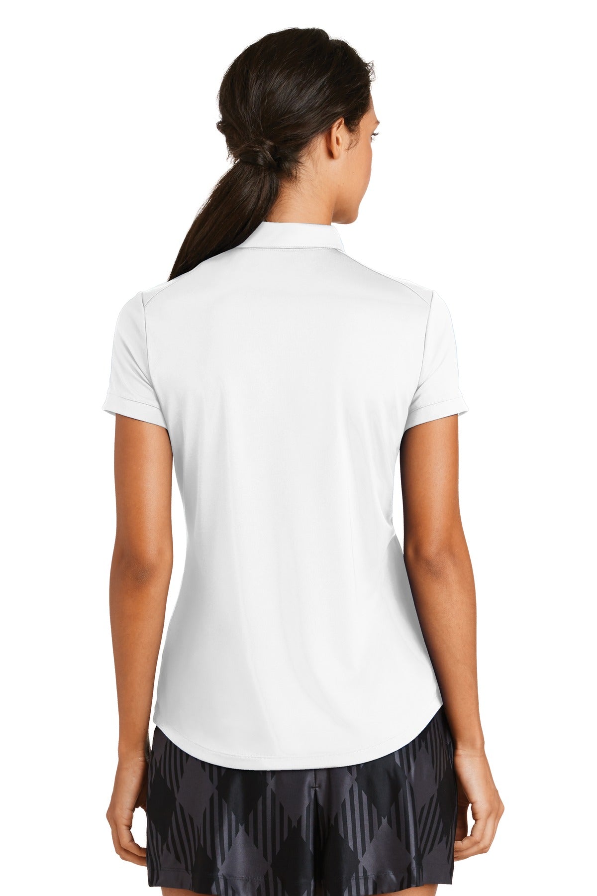 White Nike Women's Dri-FIT Players Modern Fit Polo. 811807
