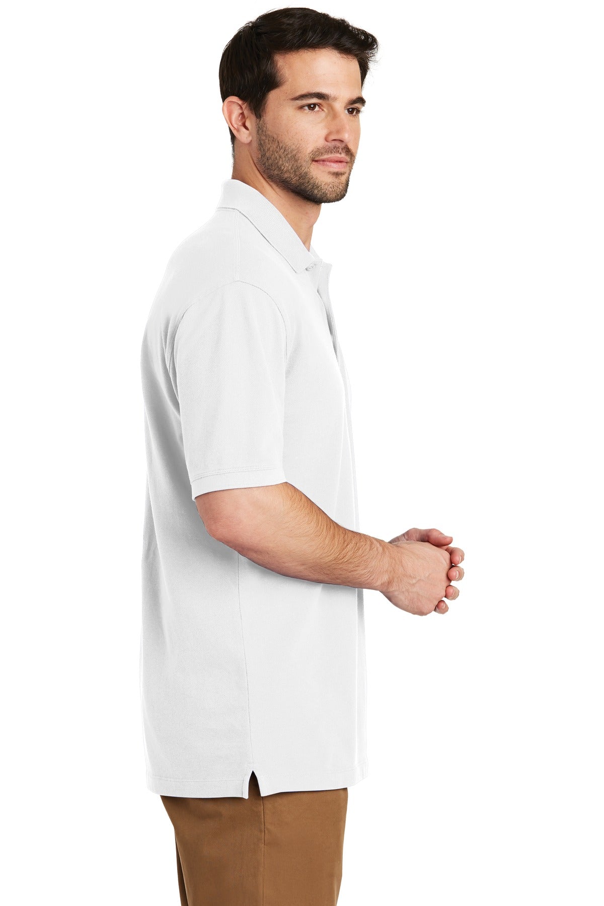White Port Authority EZCotton Polo. K8000