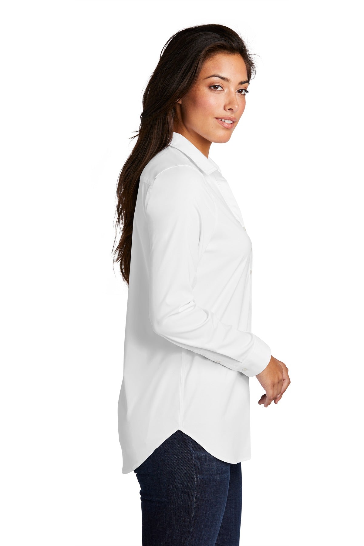 White Port Authority Ladies City Stretch Tunic LW680