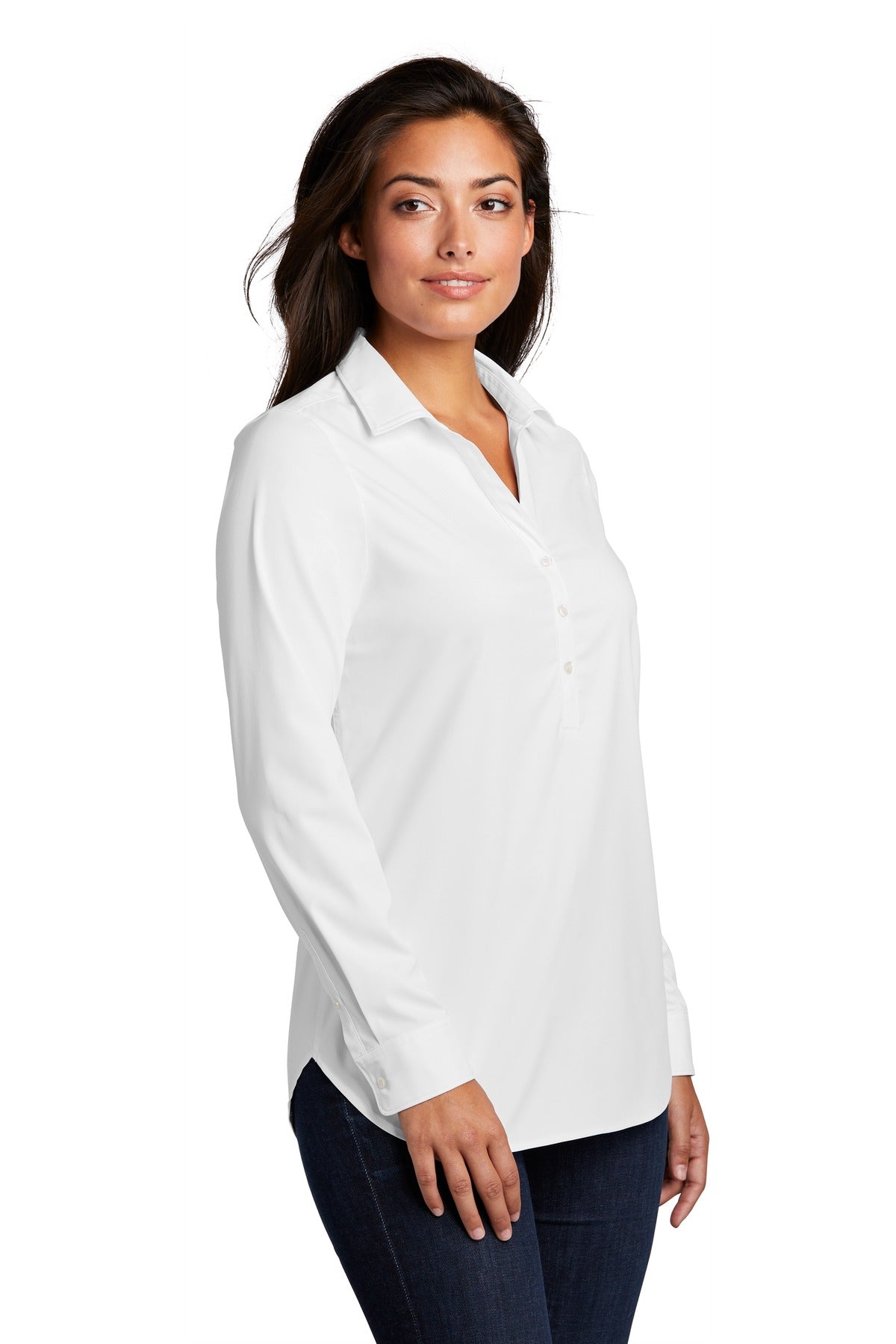 White Port Authority Ladies City Stretch Tunic LW680