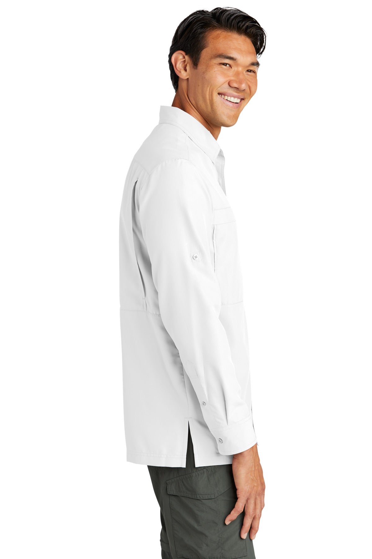 White Port Authority Long Sleeve UV Daybreak Shirt W960
