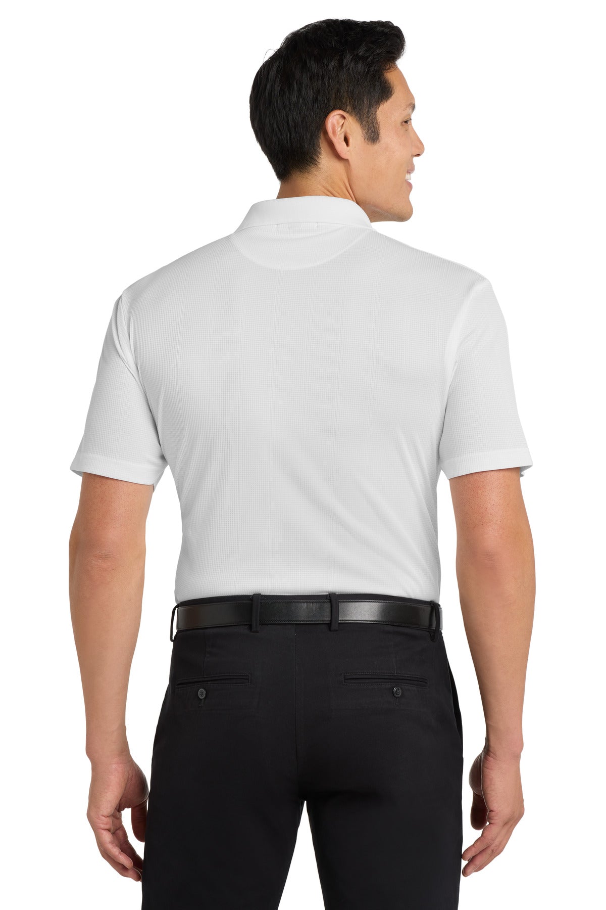 White Port Authority Performance Fine Jacquard Polo. K528