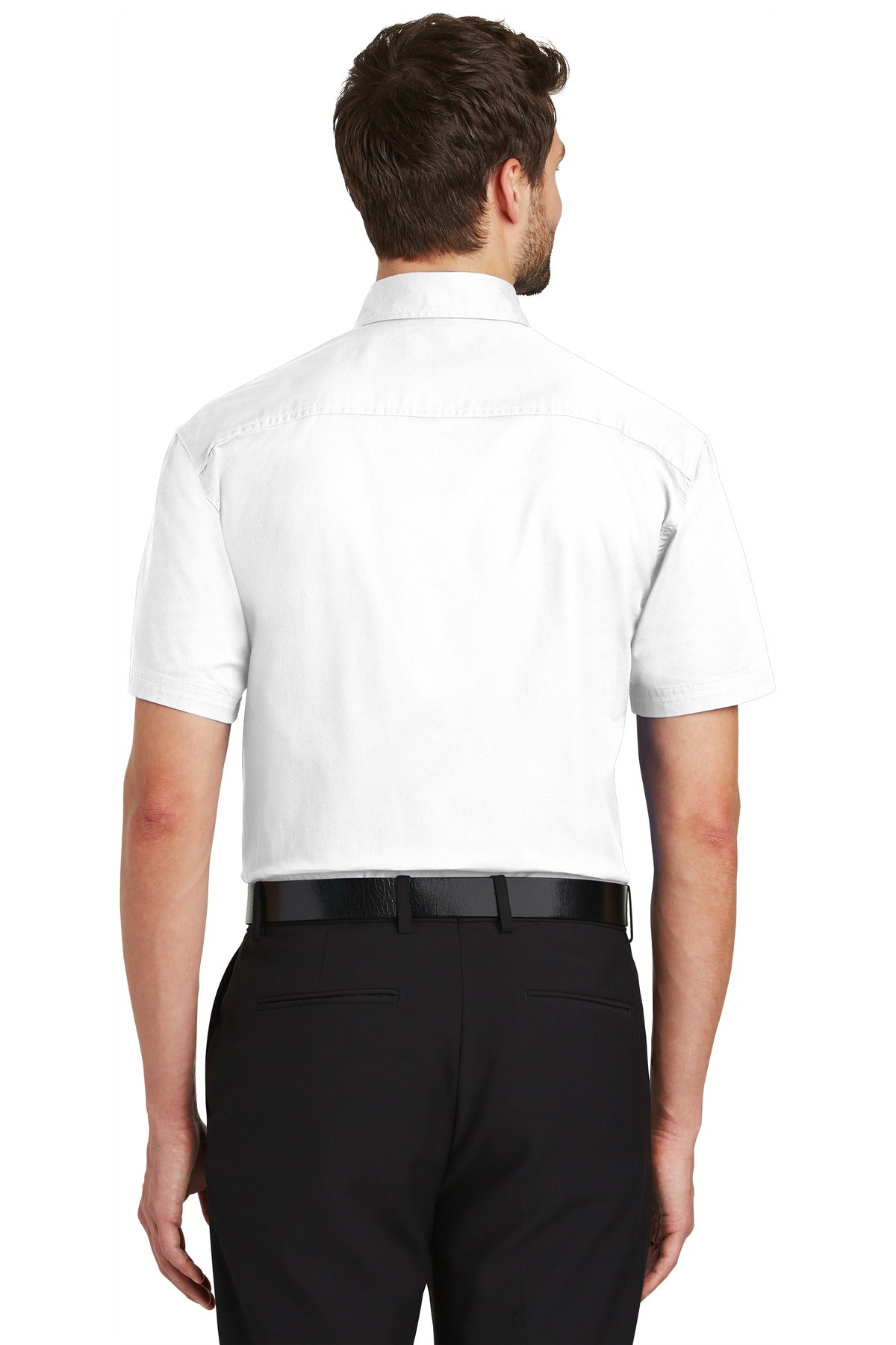 White Port Authority Short Sleeve Twill Shirt. S500T