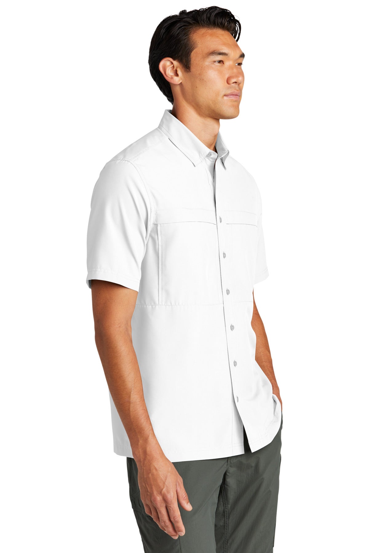 White Port Authority Short Sleeve UV Daybreak Shirt W961