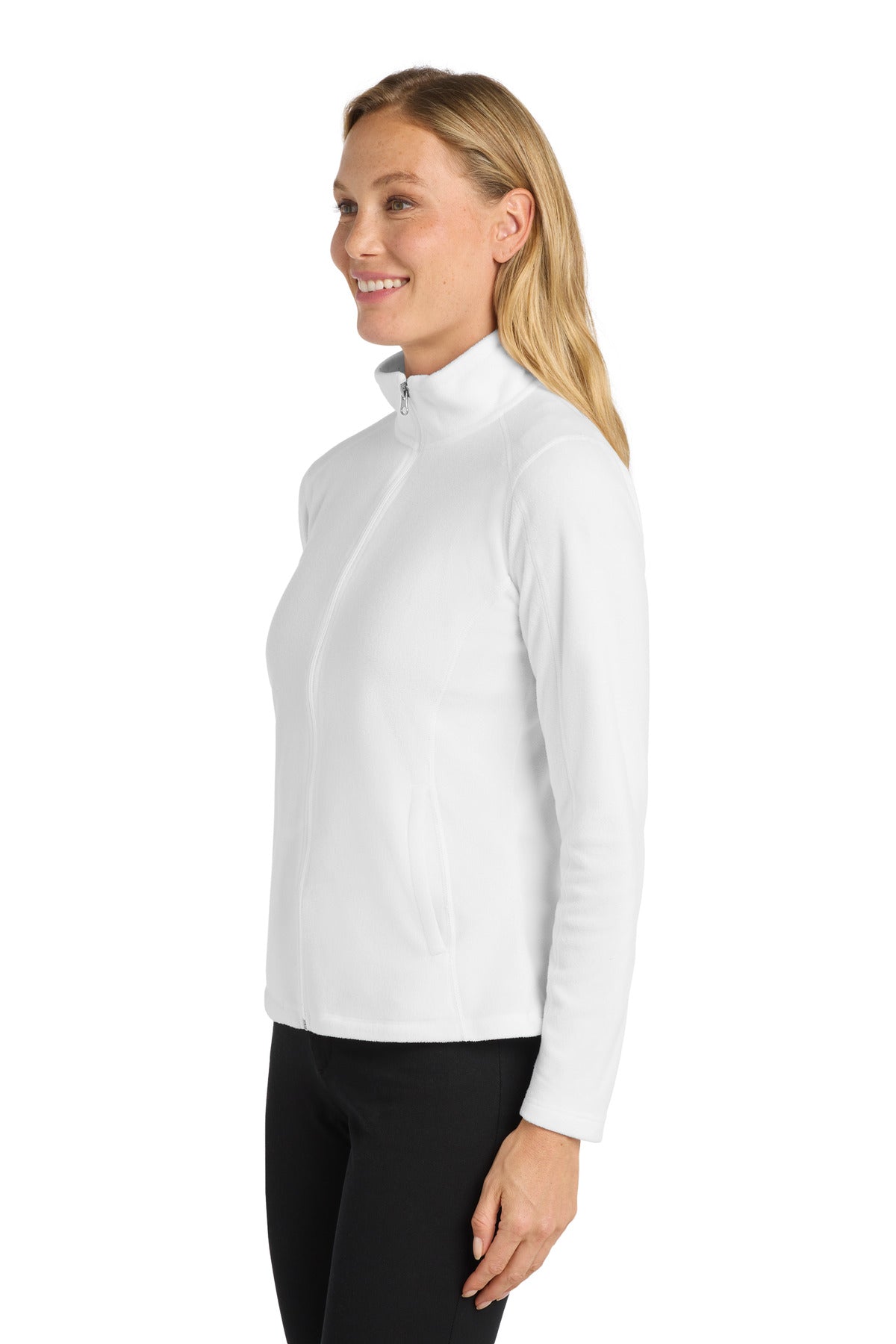 White Port Authority Women's Microfleece Jacket. L223