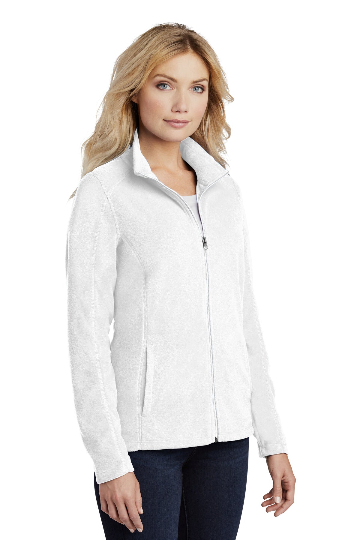 White Port Authority Women's Microfleece Jacket. L223