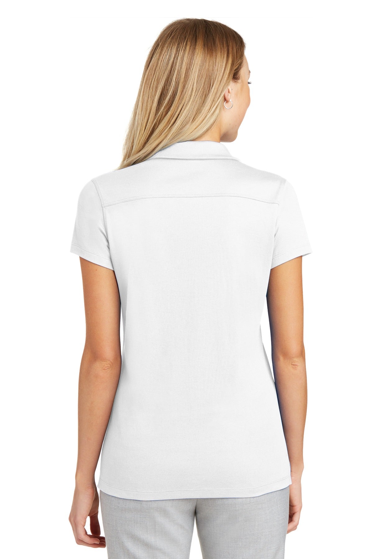White Port Authority Women's Rapid Dry Mesh Polo. L573