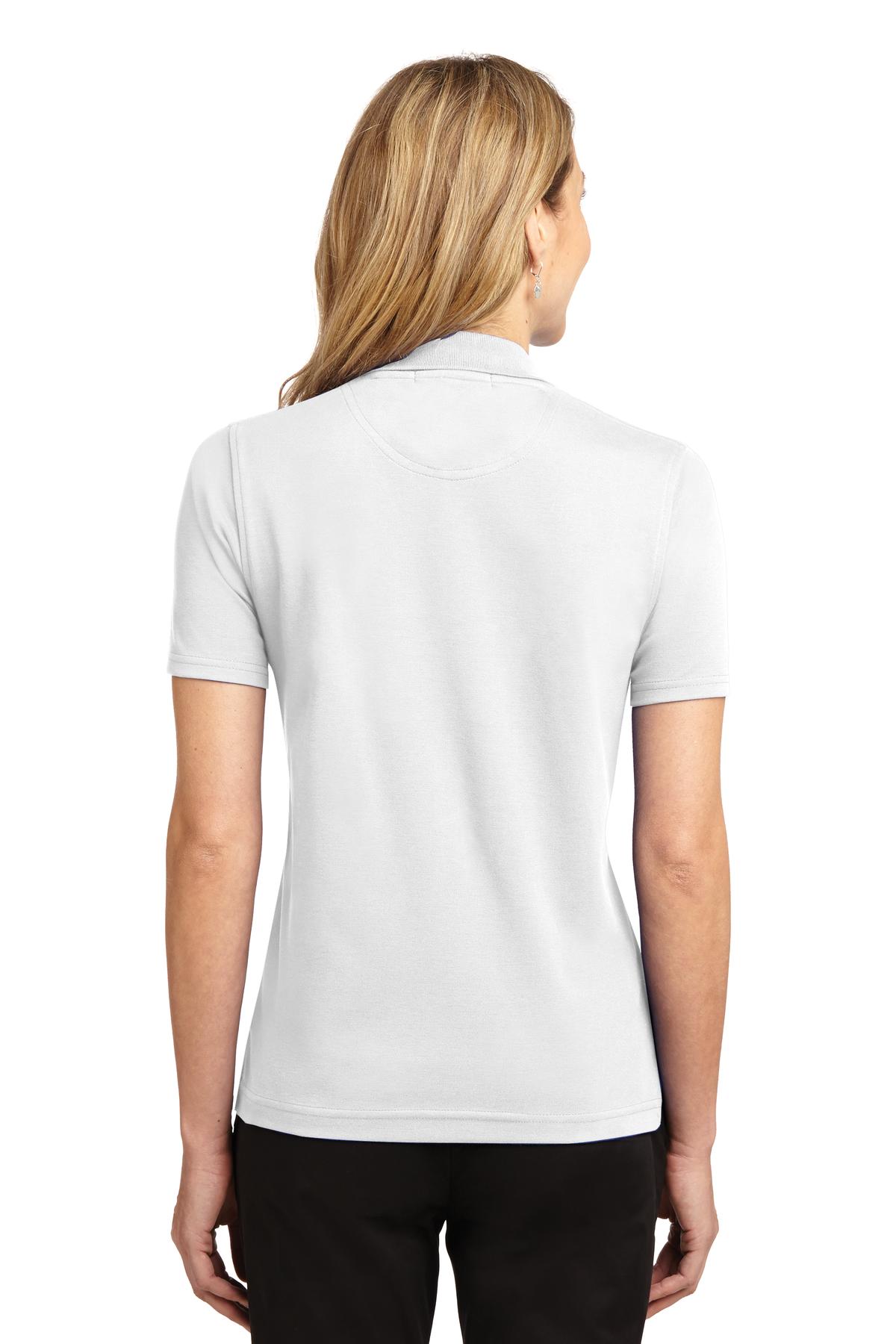 White Port Authority Women's Rapid Dry Polo. L455