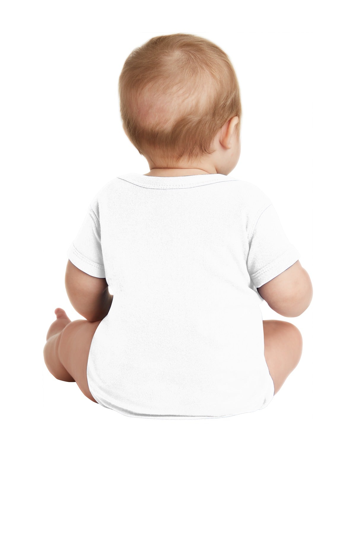 White Rabbit Skins Infant Short Sleeve Baby Rib Bodysuit. RS4400