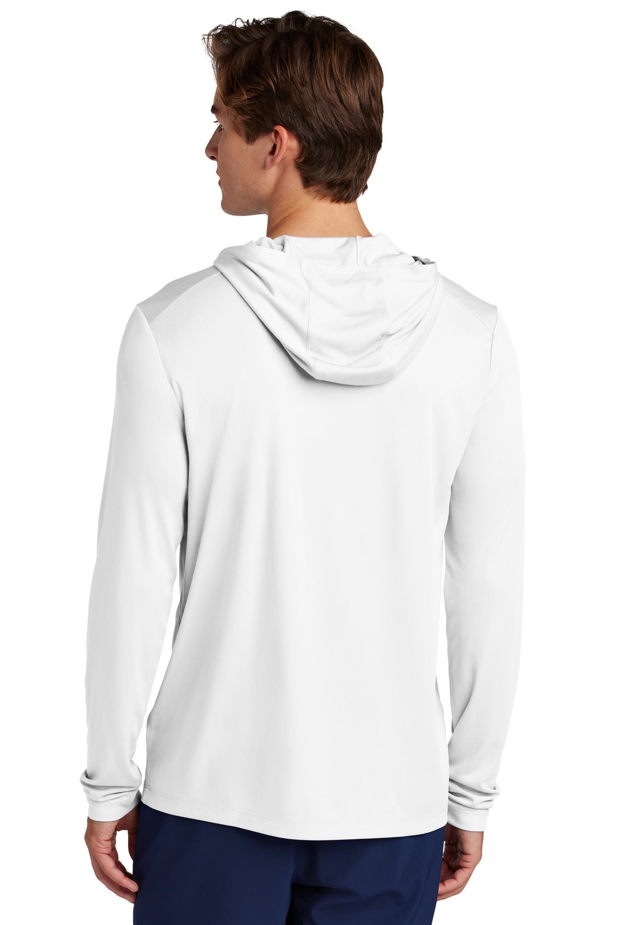 White Sport-Tek Posi-UV Pro Long Sleeve Hoodie ST420LSH