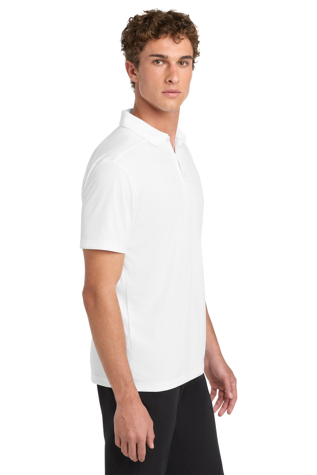 White Sport-Tek Posi-UV Pro Polo. ST520