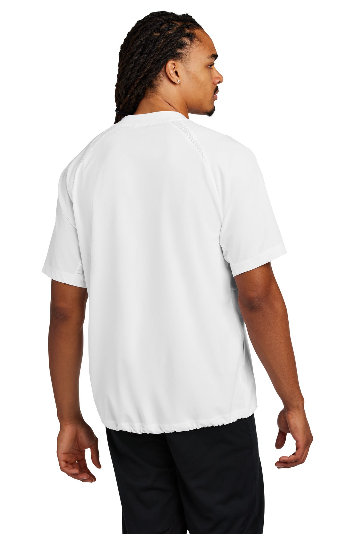 White Sport-Tek Repeat 1/2-Zip Short Sleeve Jacket JST489