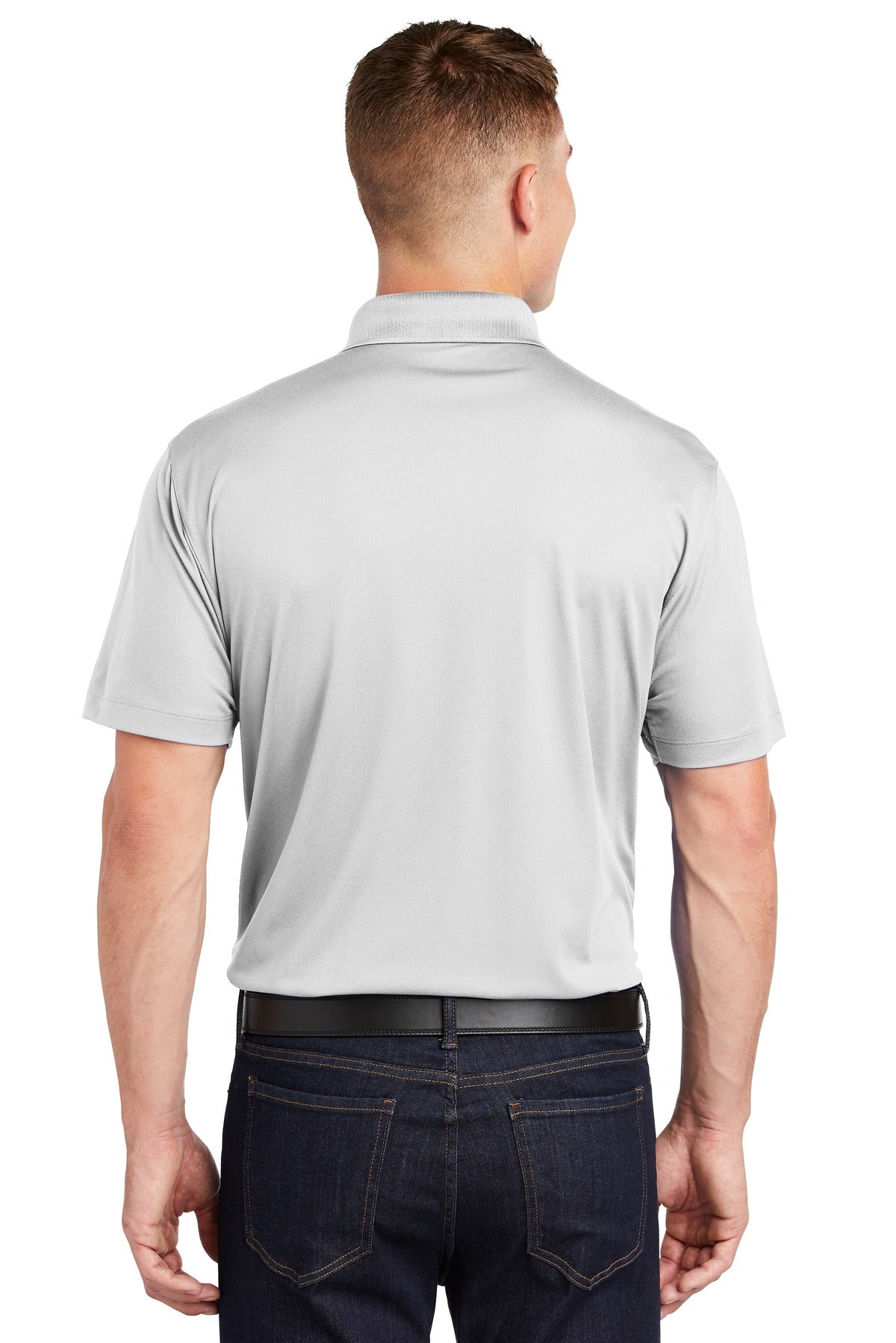 White Sport-Tek Tall Micropique Sport-Wick Polo. TST650