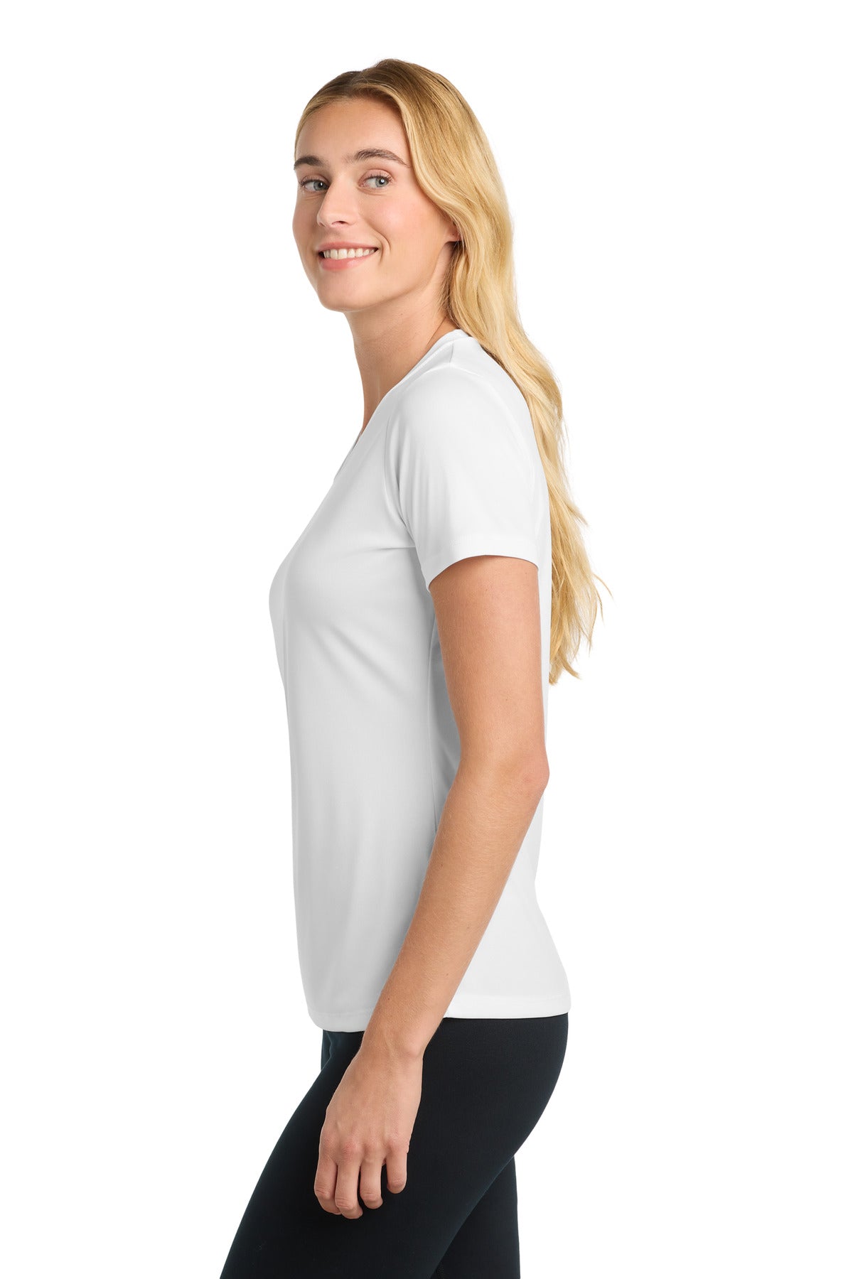 White Sport-Tek Women's PosiCharge Competitor Tee. LST350