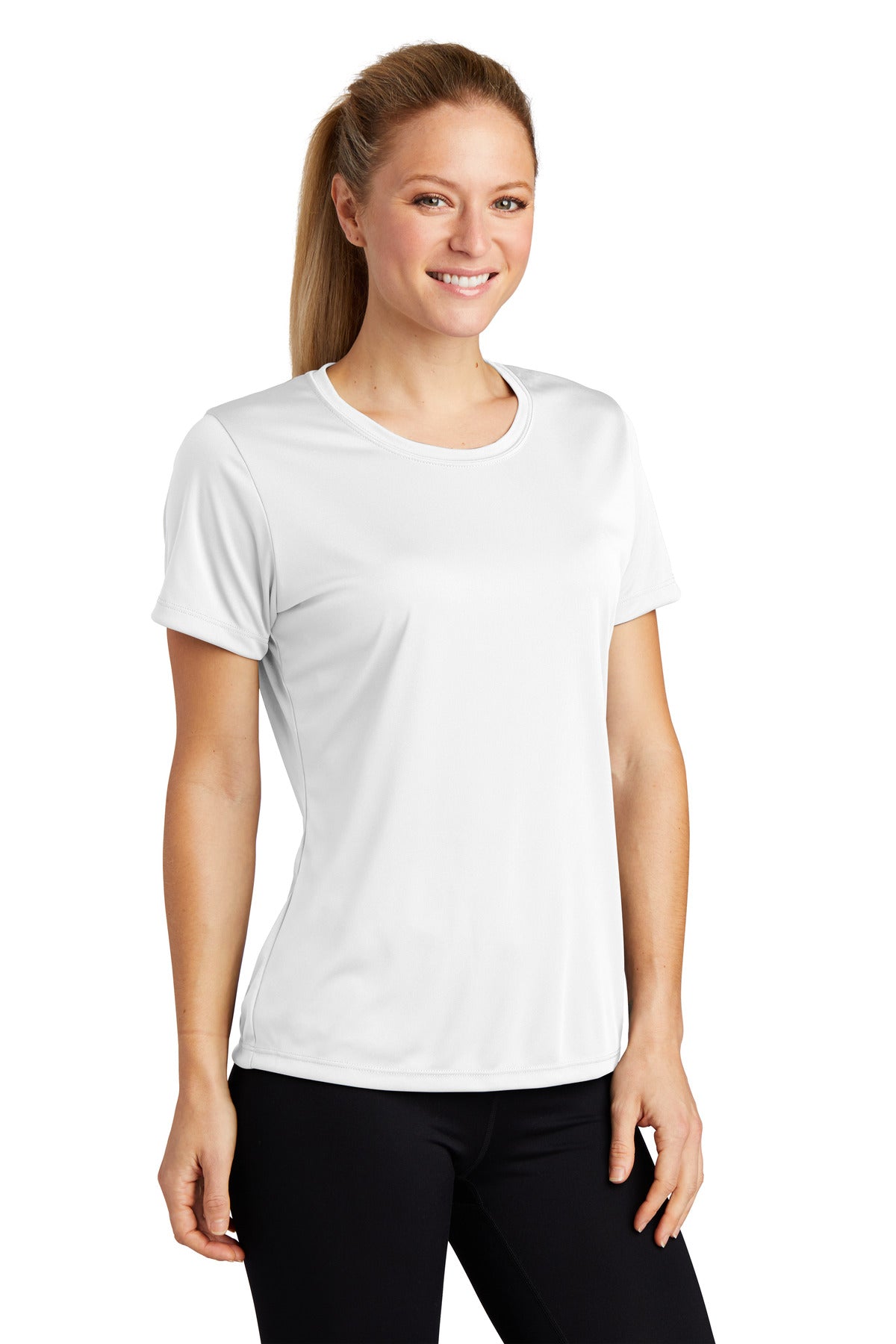 White Sport-Tek Women's PosiCharge Competitor Tee. LST350